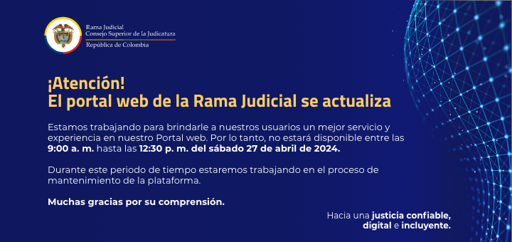 Actualización portal web de la Rama Judicial