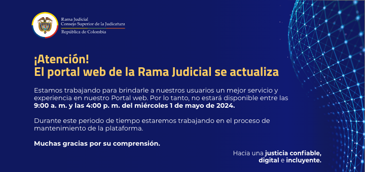 Actualización portal web de la Rama Judicial