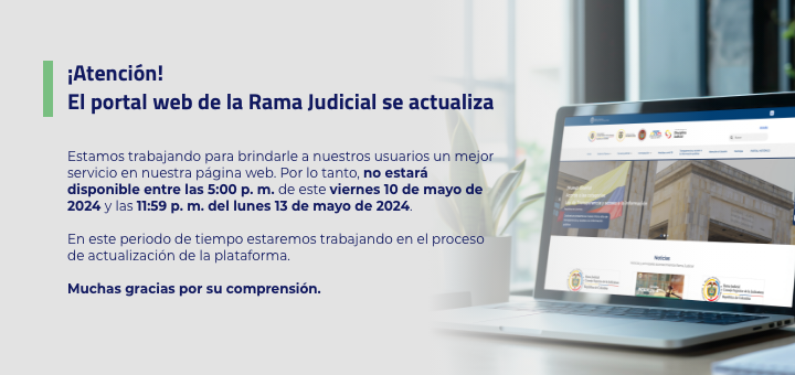 Actualización del portal web de la Rama Judicial